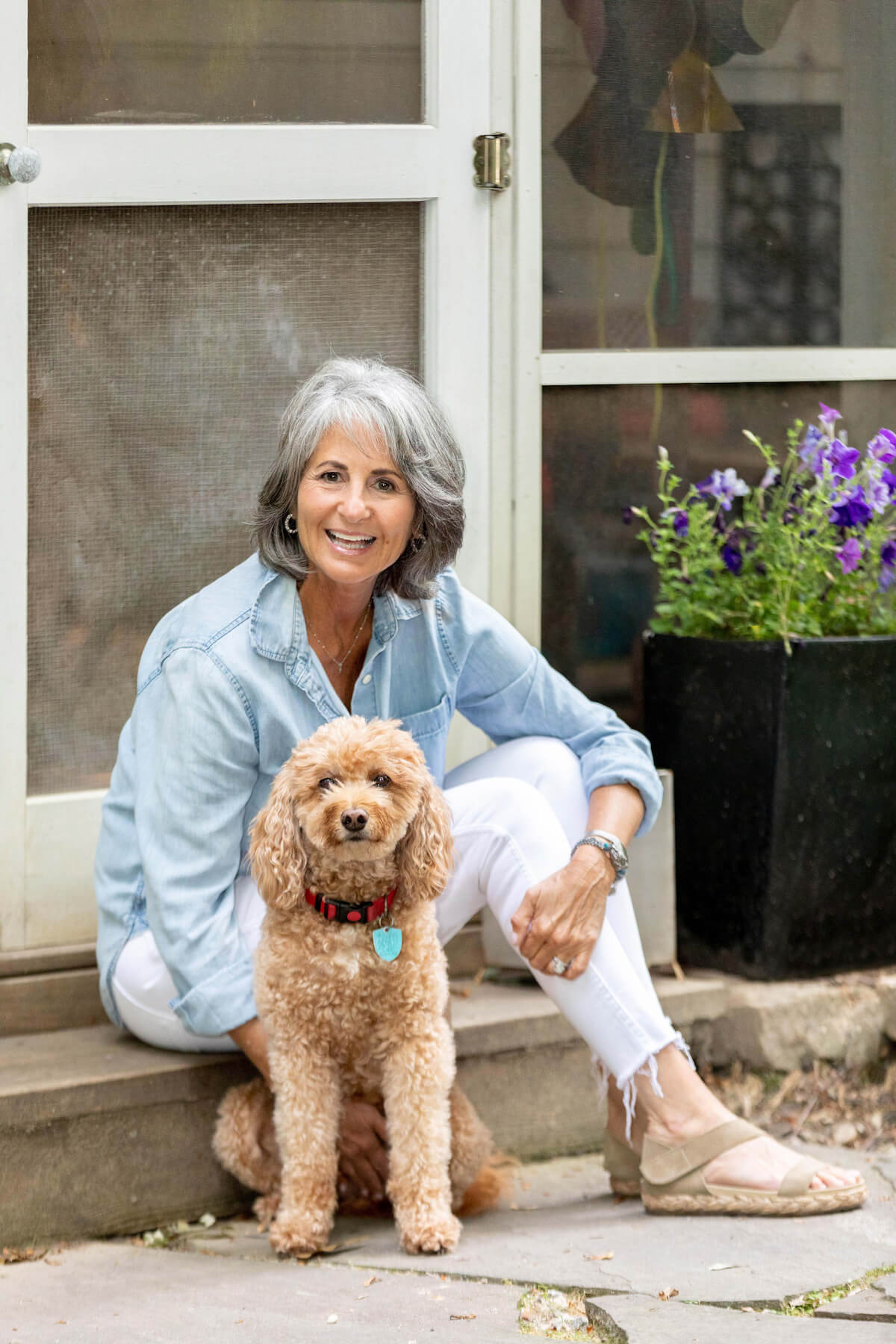 Wendy Ellin with her dog Ruby.