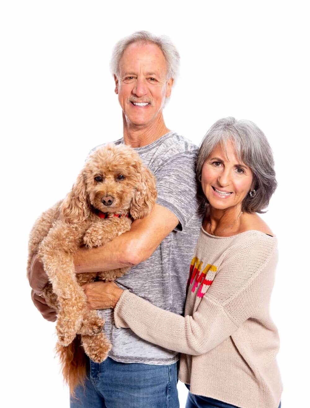 Wendy Ellin with her husband Marty and dog Ruby.